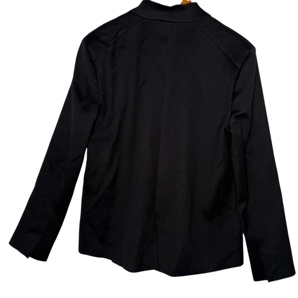Jenni‎ Kayne Black Boy Blazer Jacket Womens XL One Button Quiet Luxury Old Money